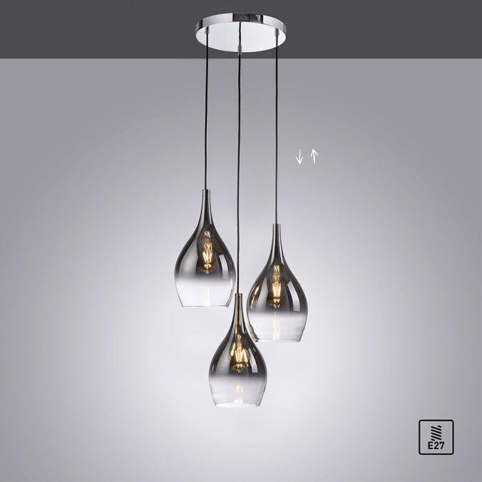 PN 2062-17 Závěsné svítidlo PILUA chrom 3x E27 40W - PAUL NEUHAUS (obrázek 9)