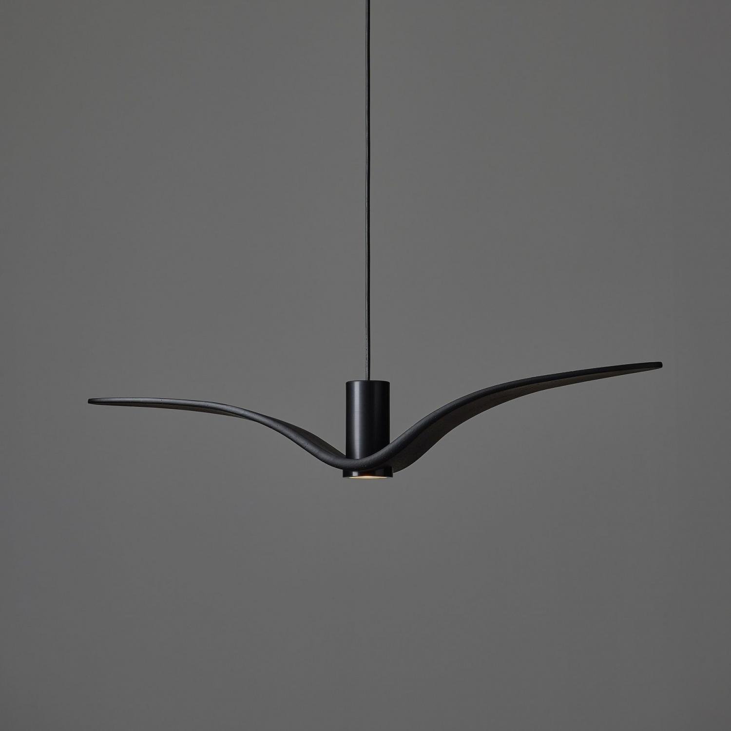 Levně BRO PC01111_009 Night Birds Exterior, závěsné svítidlo, 6,5W LED, šedé kouřové sklo / masiv / černý kabel, délka 78cm, IP54 - BROKIS A