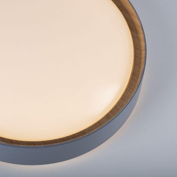 LD 14347-15 LED stropní svítidlo, kruhové, pr. 40 cm, stmívatelné, šedá, dekor dřeva, krokově stmívatelné, 3000K - JUST LIGHT (obrázek 4)