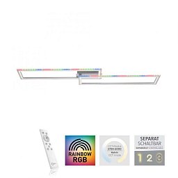 Obrázek pro produkt FELIX60 LED stropní svítidlo 72x210cm, stříbrná barva, RGB Rainbow, stmívatelné, CCT RGB+2700-5000K - LEUCHTEN DIREKT / JUST LIGHT