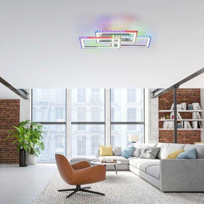 LD 14636-55 FELIX60 LED stropní svítidlo otočné, stříbrná barva, RGB Rainbow, stmívatelné RGB+2700-5000K - LEUCHTEN DIREKT / JUST LIGHT (obrázek 2)