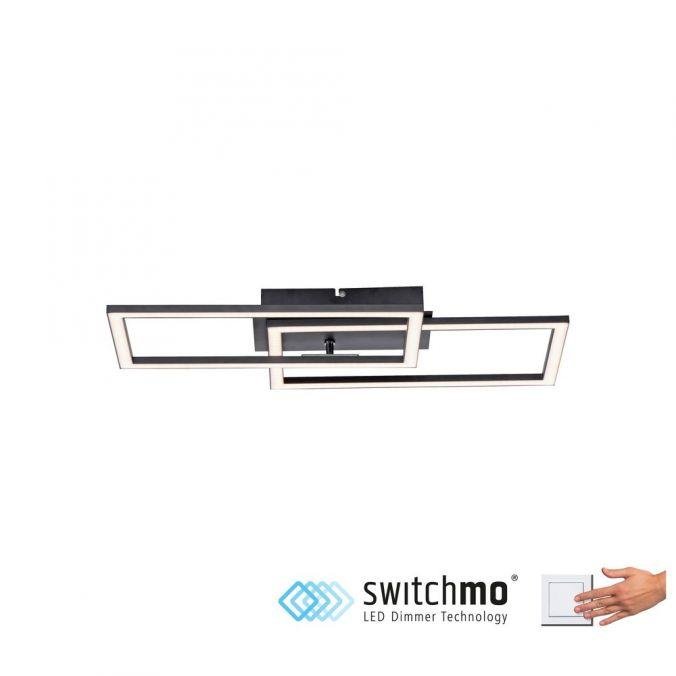 LD 14692-18 IVEN LED stropní svítidlo černá Switchmo ploché krokově stmívatelné 3000K - LEUCHTEN DIREKT / JUST LIGHT