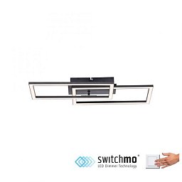 Obrázek pro produkt IVEN LED stropní svítidlo černá Switchmo ploché krokově stmívatelné 3000K - LEUCHTEN DIREKT / JUST LIGHT