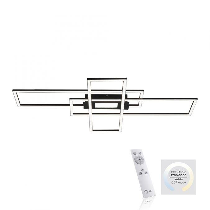LD 14693-18 ASMIN LED stropní svítidlo, černá, 99x29cm, hranaté, stmívatelné, downlight+sidelight 2700-5000K - LEUCHTEN DIREKT / JUST LIGHT