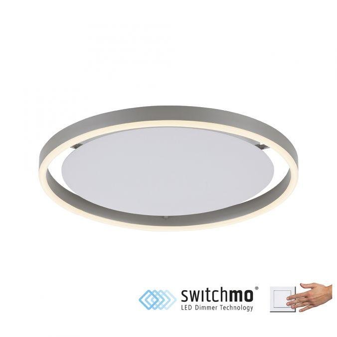 LD 15391-95 RITUS LED stropní svítidlo, hliník, kruhové, pr.40cm, stmívatelné, Switchmo, teplá bílá krokově stmívatelné 3000K - LEUCHTEN DIREKT / JUST LIGHT