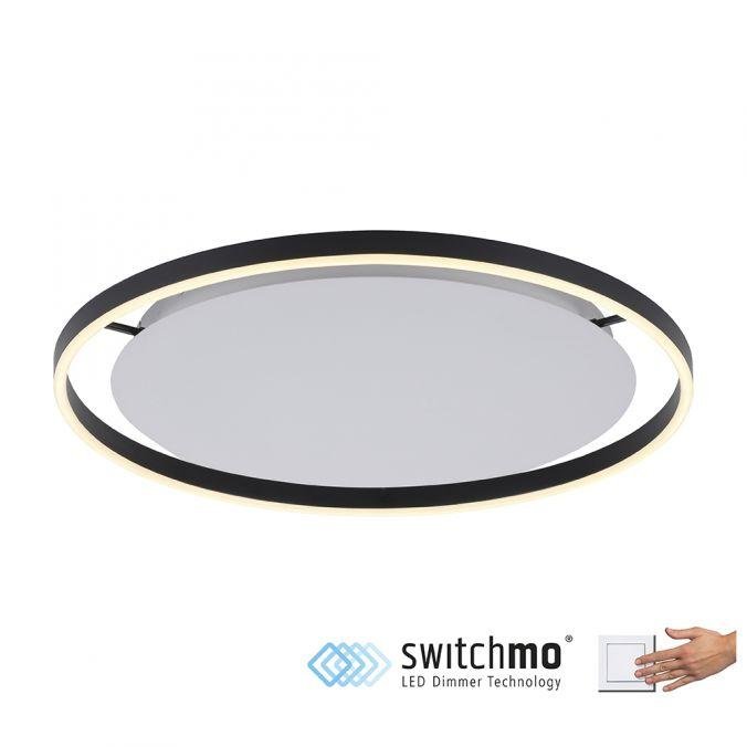 LD 15392-13 RITUS LED stropní svítidlo antracit, kruhové, pr.60cm, stmívatelné, Switchmo, teplá bílá krokově stmívatelné 3000K - LEUCHTEN DIREKT / JUST LIGHT