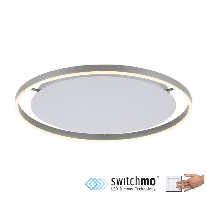 LD 15392-95 RITUS LED stropní svítidlo, hliník, kruhové, pr.60cm, stmívatelné, Switchmo, teplá bílá krokově stmívatelné 3000K - LEUCHTEN DIREKT / JUST LIGHT