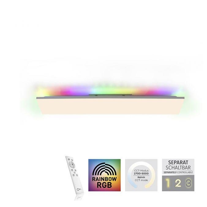 LD 15562-16 CONRAD LED stropní svítidlo 100,5x25,5cm, bílé, hranaté, RGB+CCT, stmívatelné, panel RGB+2700-5000K - LEUCHTEN DIREKT / JUST LIGHT