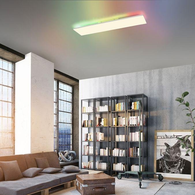 LD 15562-16 CONRAD LED stropní svítidlo 100,5x25,5cm, bílé, hranaté, RGB+CCT, stmívatelné, panel RGB+2700-5000K - LEUCHTEN DIREKT / JUST LIGHT (obrázek 2)