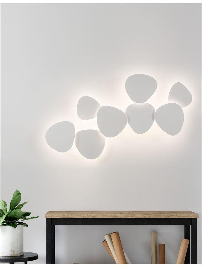NV 9084081 Nástěnné svítidlo CRONUS bílá sádra a hliník LED 12W 220-240V 3000K IP20 - NOVA LUCE