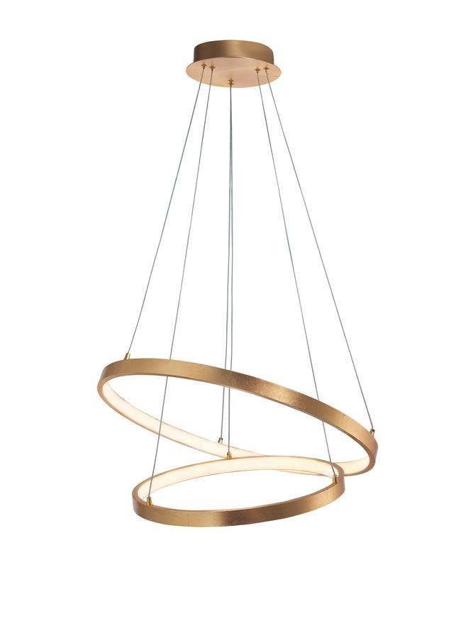 NV 8100281 Závěsné svítidlo LEON plátkovaný zlatý hliník a akryl nastavitelné LED 65W 230V 3000K IP20 stmívatelné - NOVA LUCE (obrázek 3)