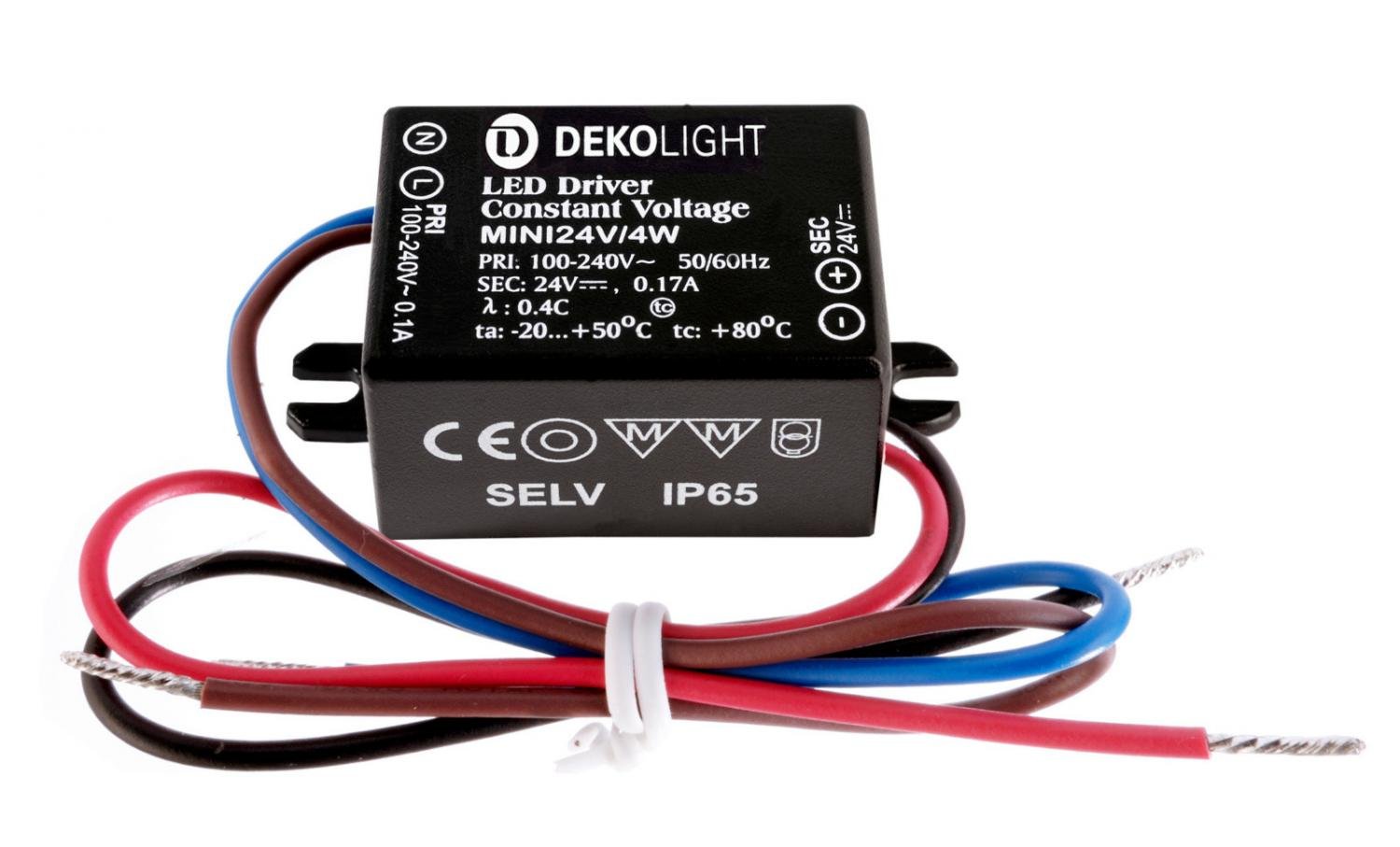 IMPR 872128 Deko-Light LED-napájení MINI, CV, 24V/4W konstantní napětí 0-170 mA IP65 24V DC 4,00 W - LIGHT IMPRESSIONS