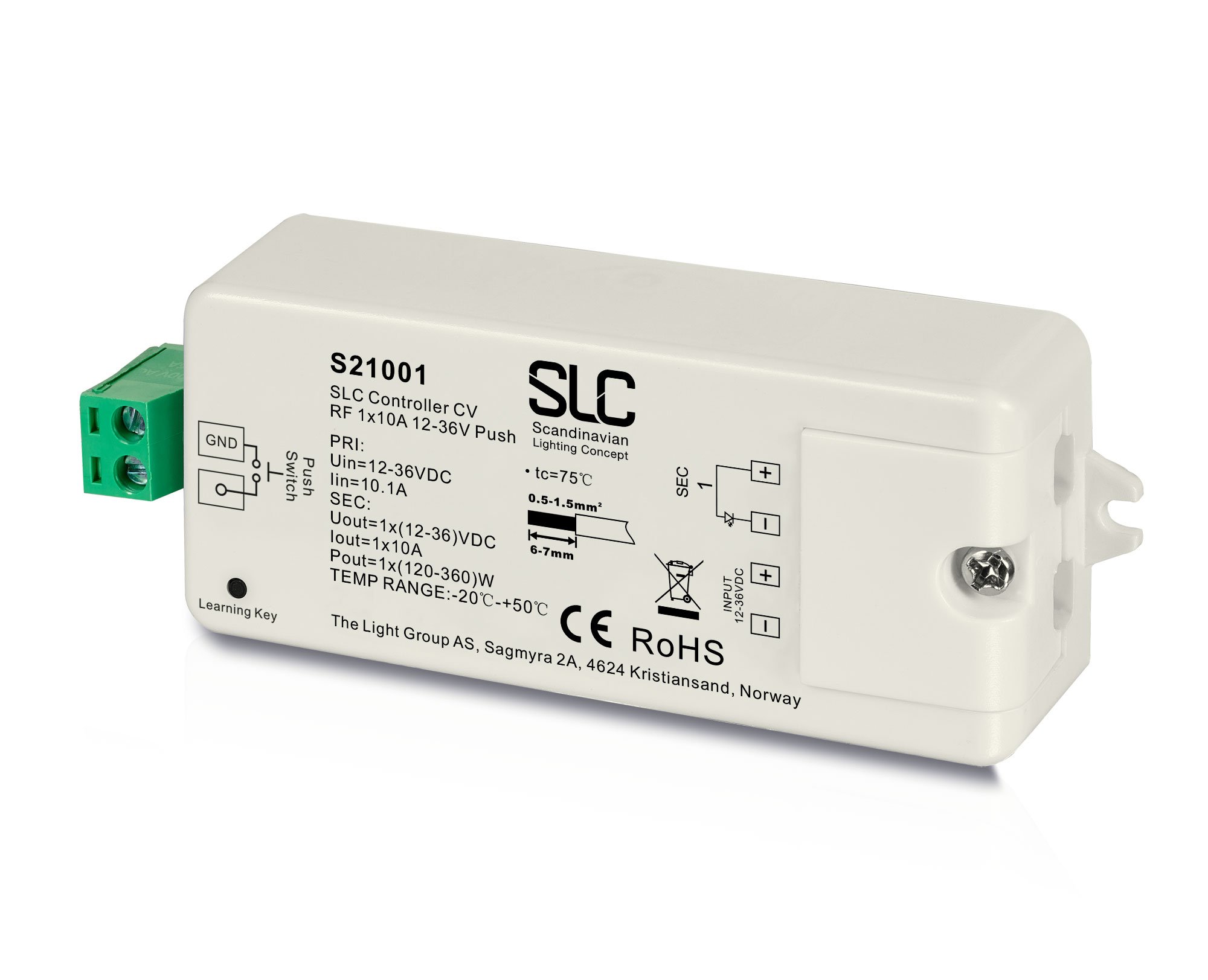 SLC S21001 SLC RF Controller CV 1x10A 12-36V w/PUSH - TLG