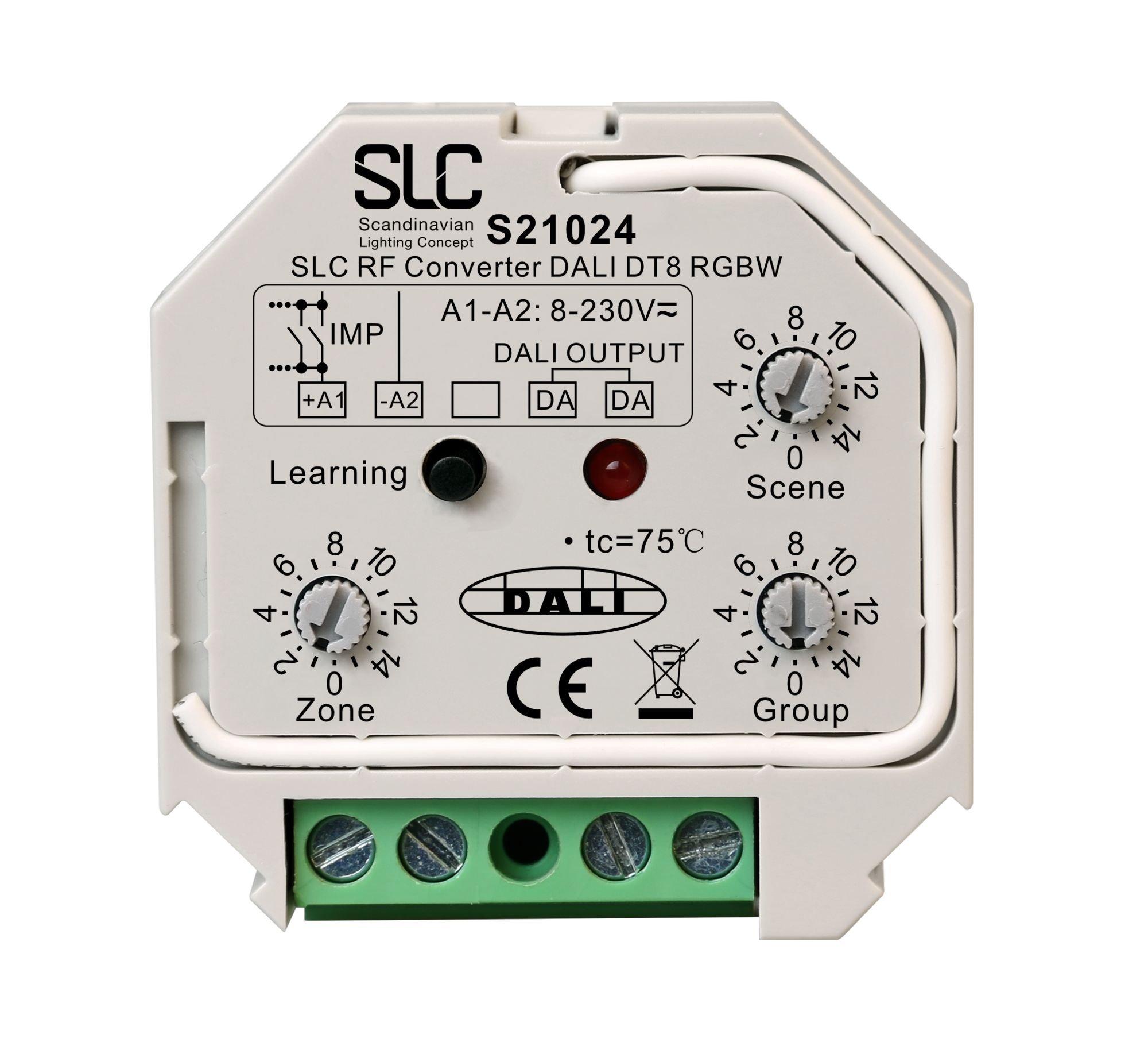 SLC S21024 SLC RF/AC-PushDim to DALI DT8 RGB/RGBW Converter - TLG