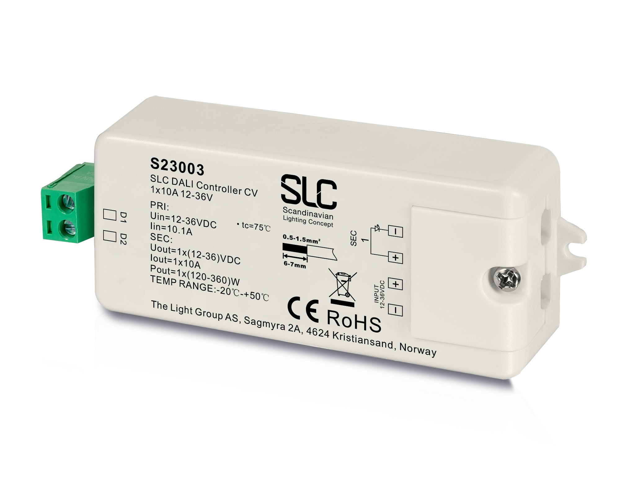 SLC S23003 SLC DALI DT6 Controller 12-36V CV 1x10A - TLG
