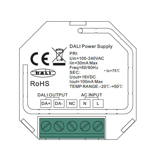 SLC S23024 SLC DALI Bus Mini Power Supply 100mA - TLG