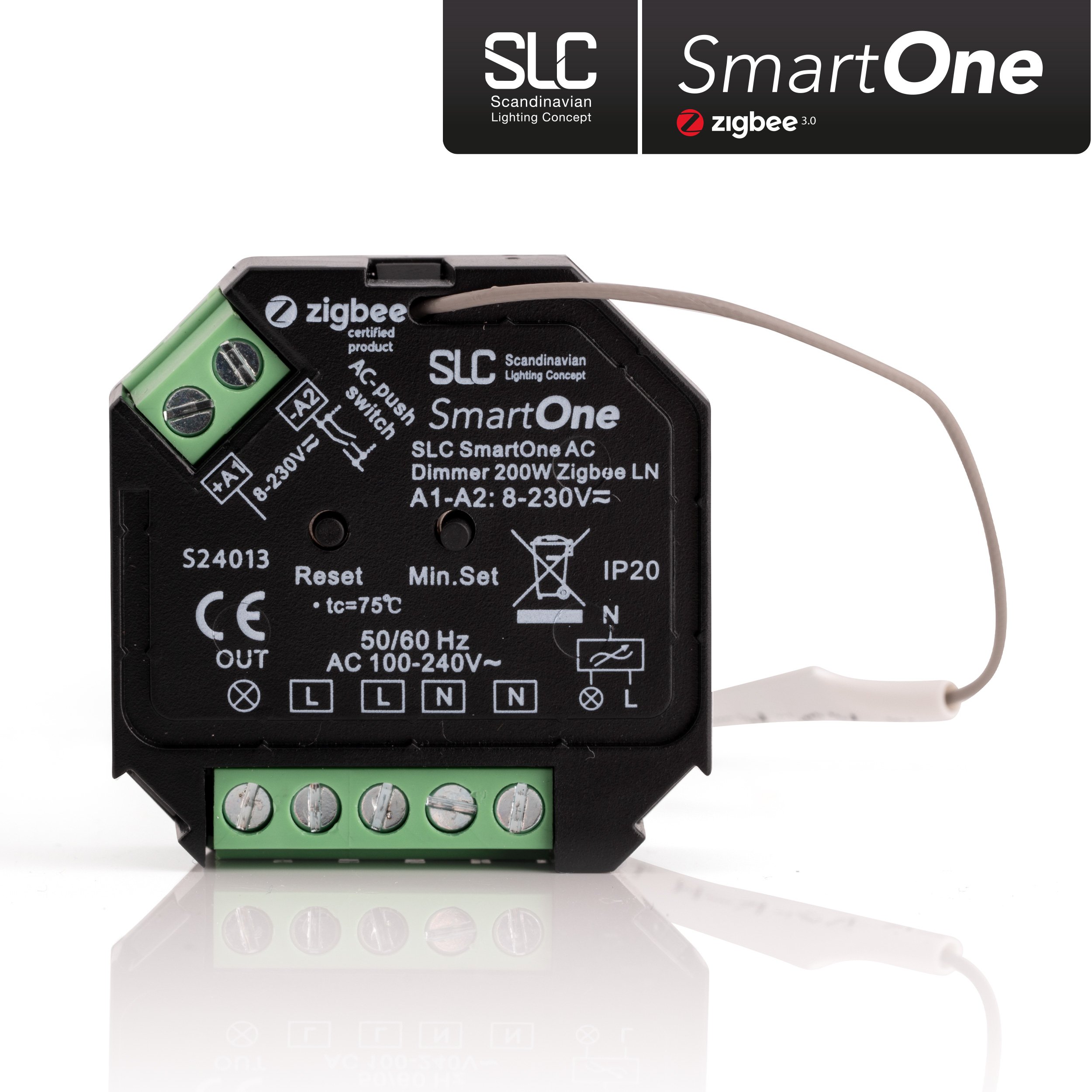 SLC S24013 SLC SmartOne AC Dimmer Mini 200W Zigbee LN - TLG