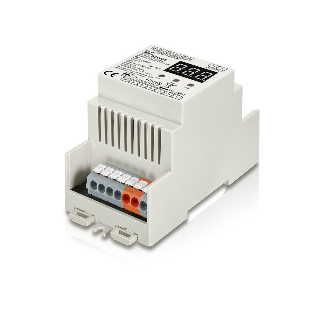 SLC S26005 SLC DMX Controller CV 4x5A 12-36V RGBW DIN - TLG