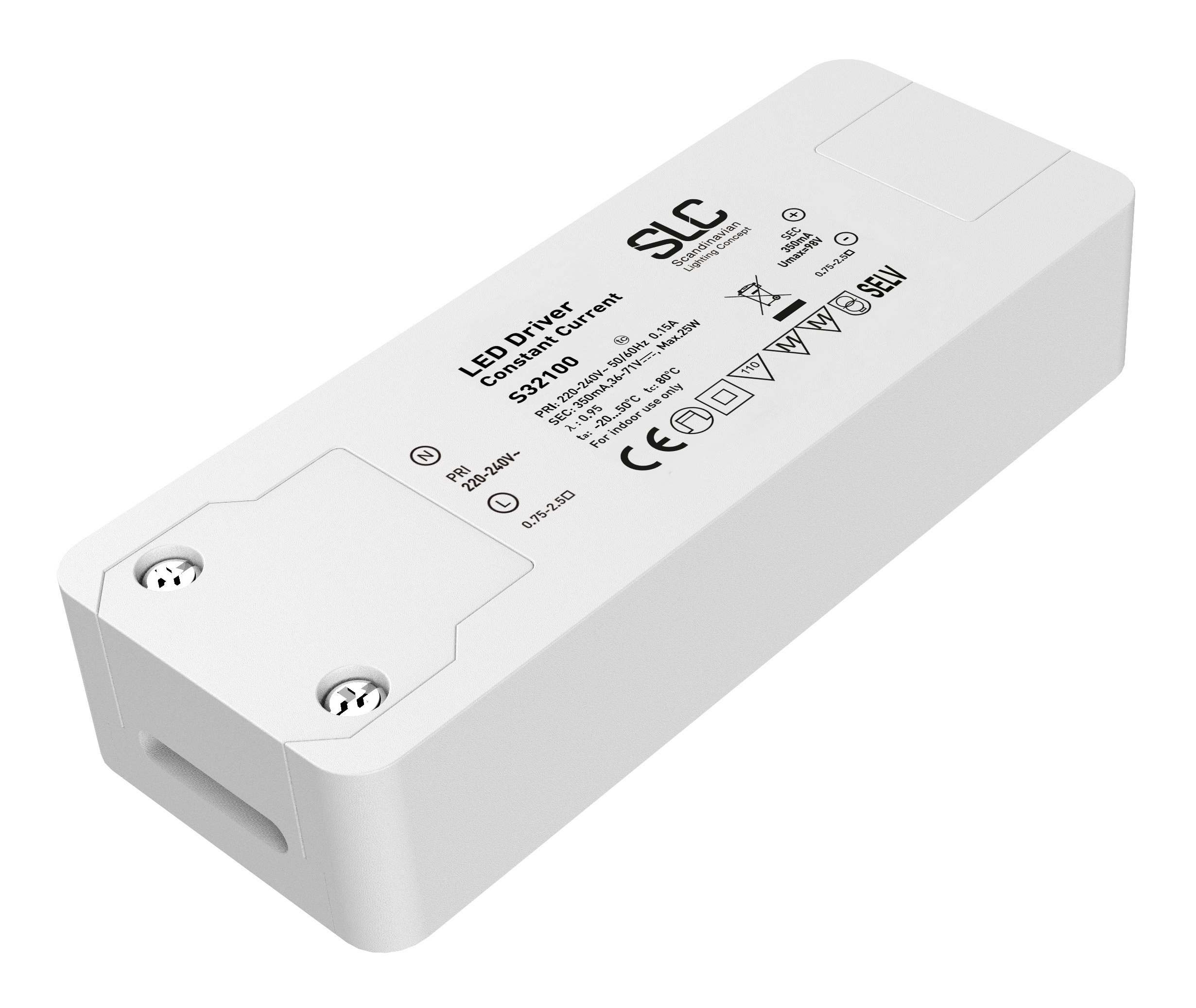 SLC S32100 SLC LED-driver CC 350mA 25W 36-71VDC On/Off - TLG