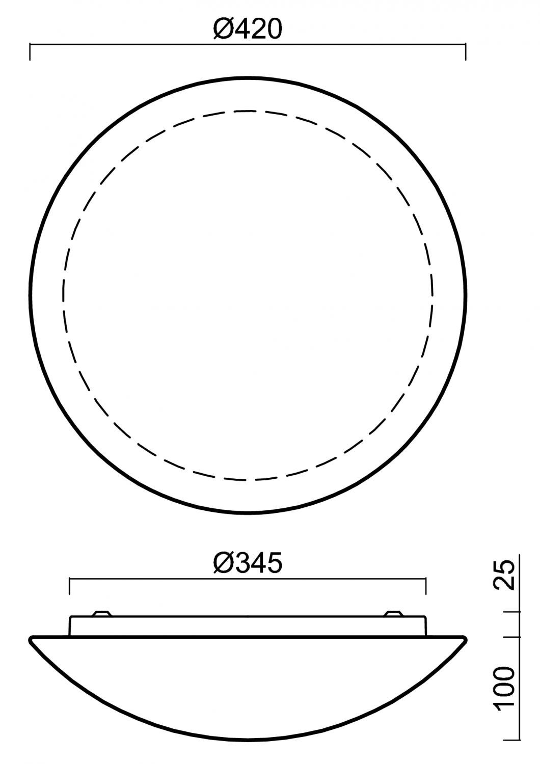 OS AUR68057 AURA 11 stropní/nástěnné skleněné svítidlo bílá IP44 3000 K 27W LED nouzové kombinované 3 h (původní kód OS 68057) - OSMONT (obrázek 4)