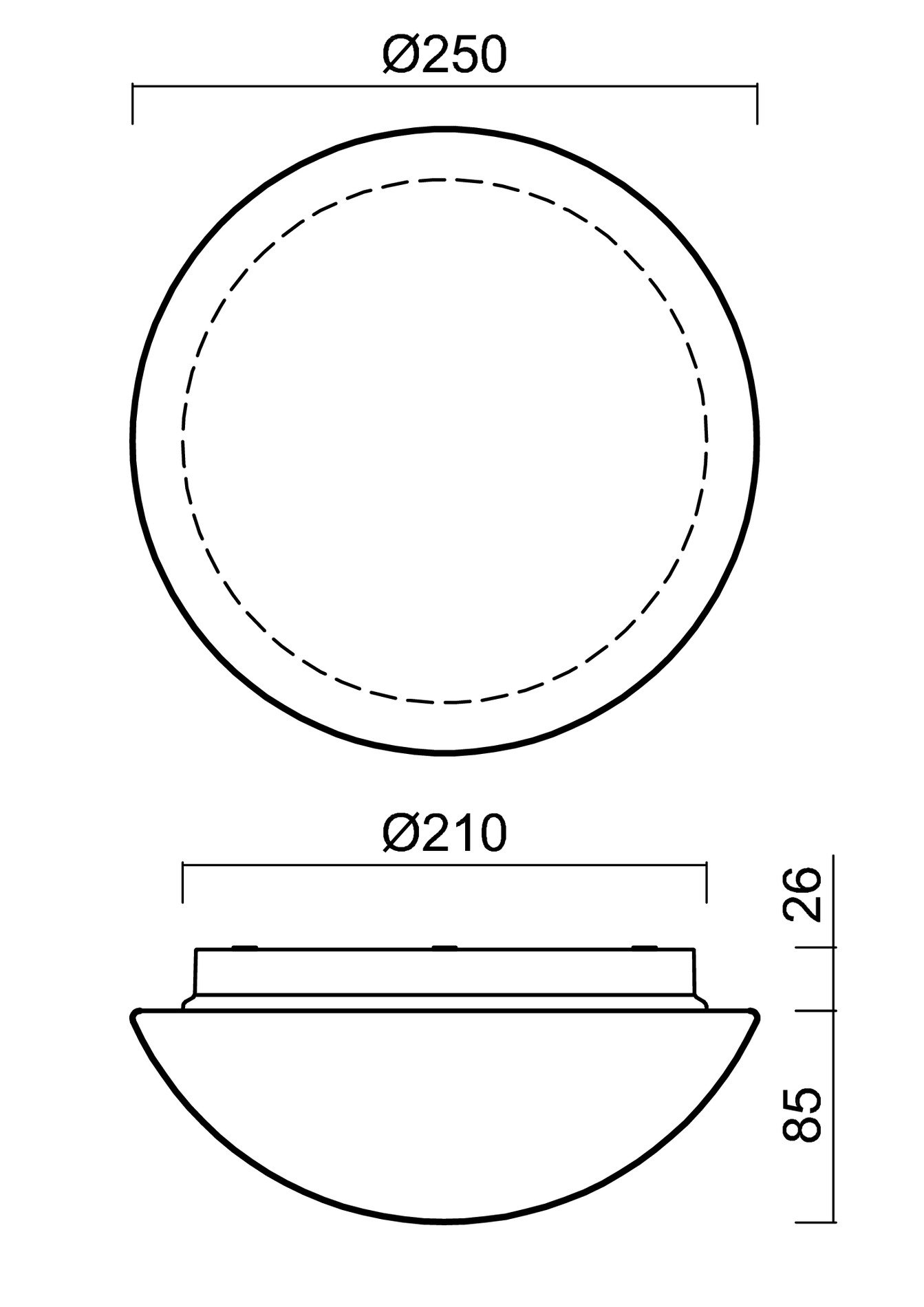 OS AUR70360 AURA 7 IP stropní/nástěnné skleněné svítidlo bílá IP44 3000 K 10W LED DALI (původní kód OS 70360) - OSMONT (obrázek 4)