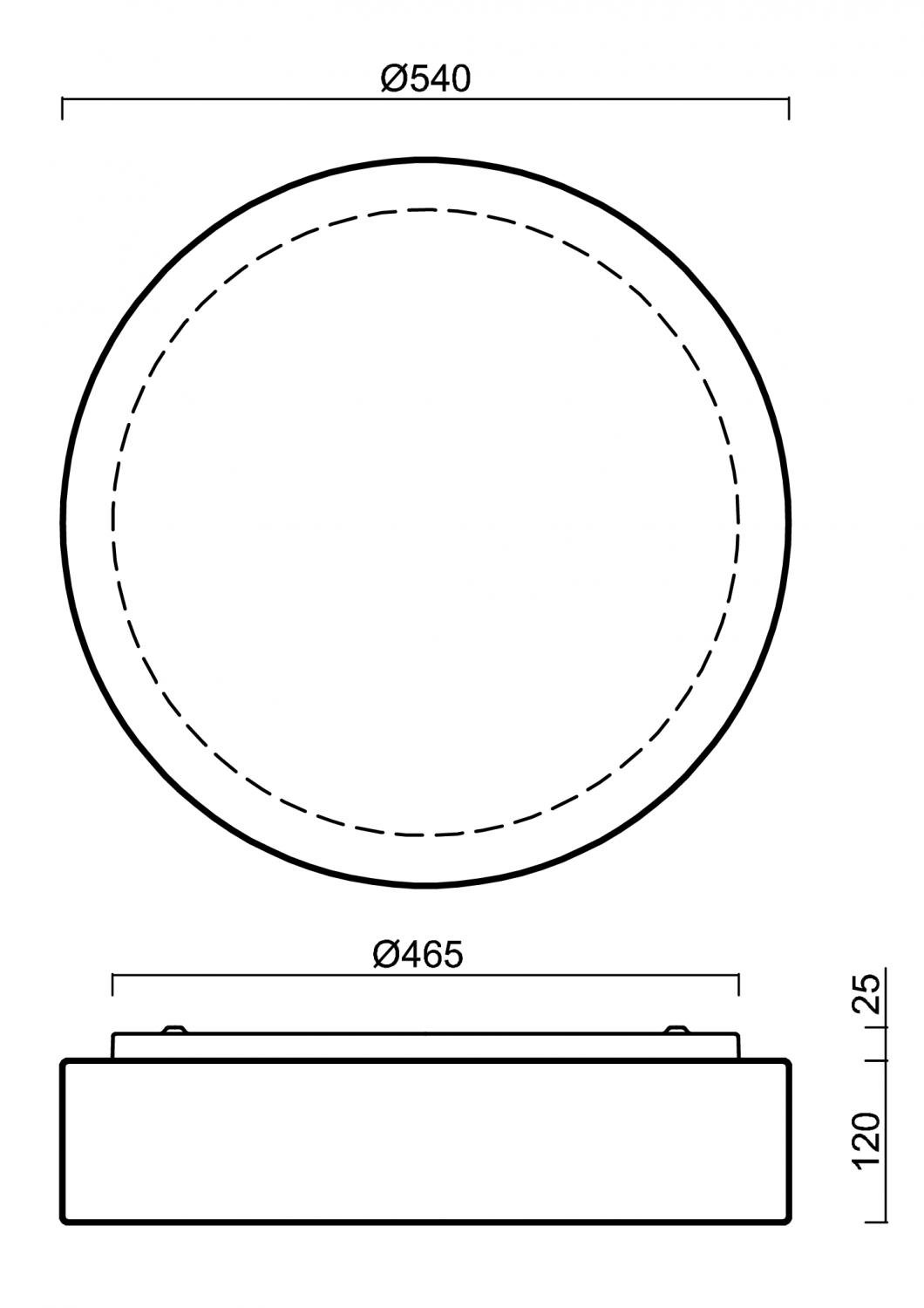 OS ERI67549 ERIS 4 stropní/nástěnné skleněné svítidlo bílá IP43 4000 K 35W LED nouzové kombinované 3 h (původní kód OS 67549) - OSMONT (obrázek 4)
