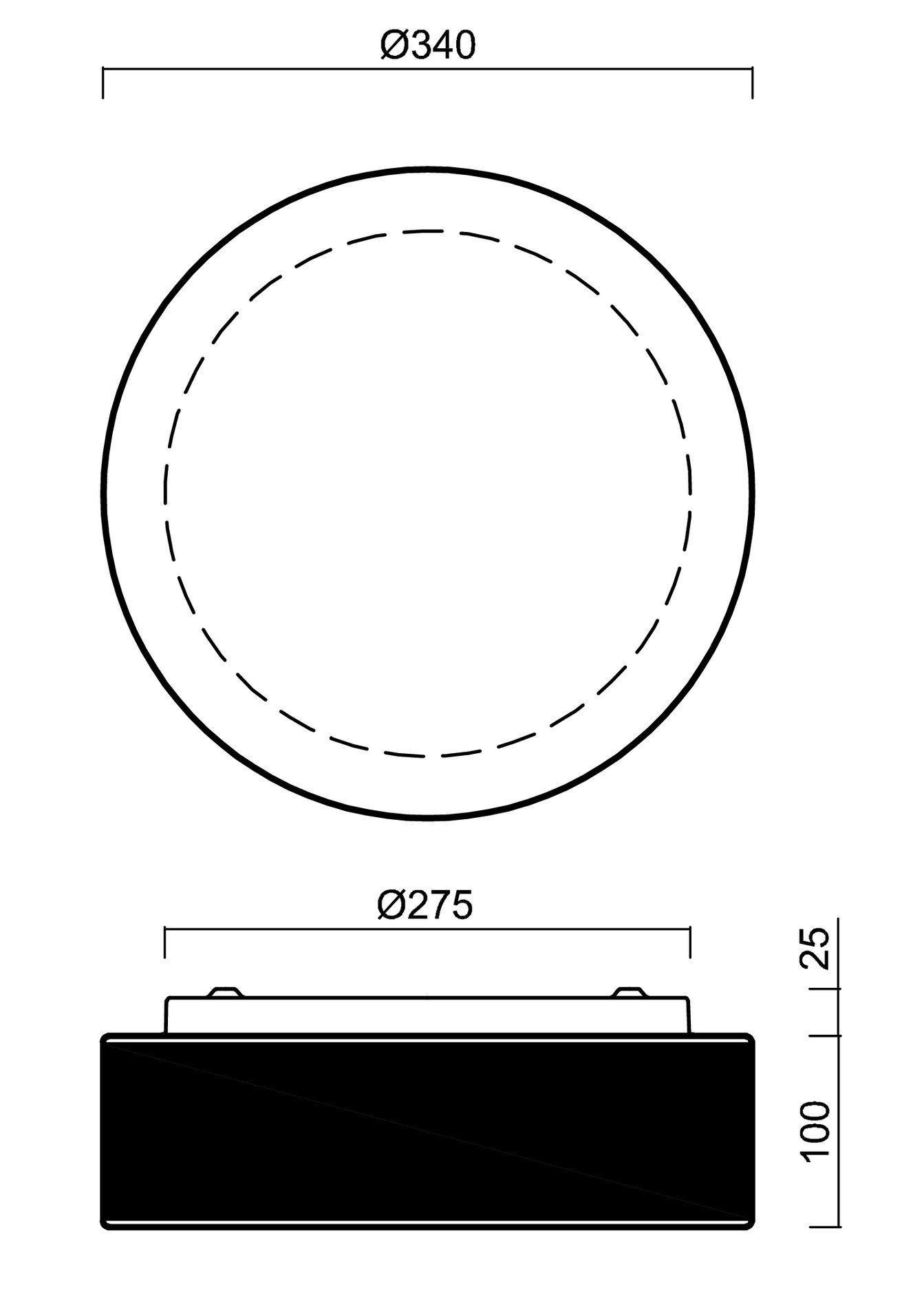 OS ERI67015 ERIS C2 stropní/nástěnné skleněné svítidlo bílá / černá IP43 3000 K 13W LED - OSMONT (obrázek 4)