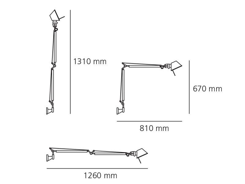 AR A004430 Stolní lampa TOLOMEO halo těleso bez podstavce černá 70W - ARTEMIDE (obrázek 4)