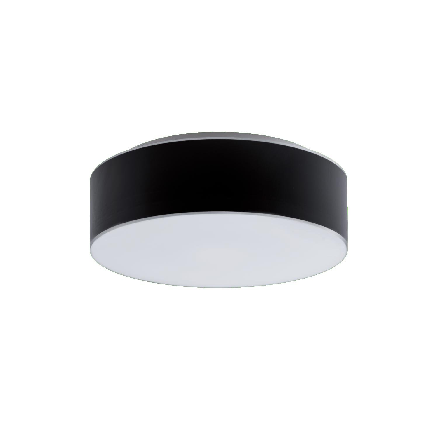 OS ERI67525 ERIS C2 stropní/nástěnné skleněné svítidlo bílá / černá IP43 4000 K 18W LED nouzové kombinované 3 h - OSMONT