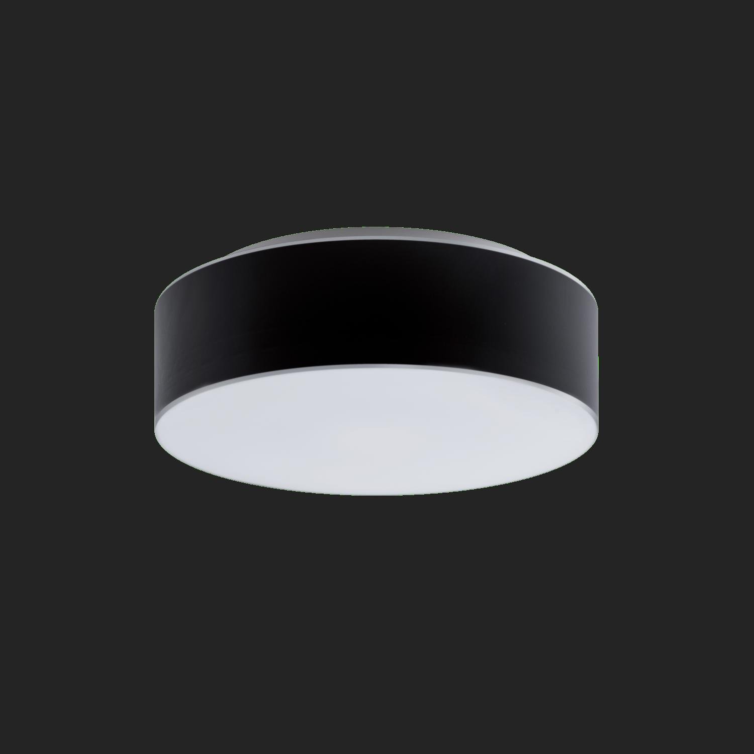 OS ERI67026 ERIS C2 stropní/nástěnné skleněné svítidlo bílá / bílo - černá IP43 3000 K 19W LED HF nouzové kombinované 3 h (původní kód OS 67026) - OSMONT