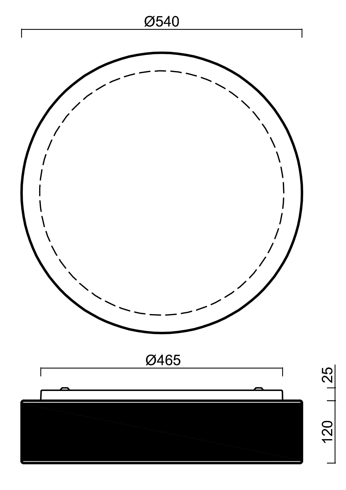 OS ERI67562 ERIS C4 stropní/nástěnné skleněné svítidlo bílá / černá IP43 4000 K 54W LED DALI - OSMONT (obrázek 4)
