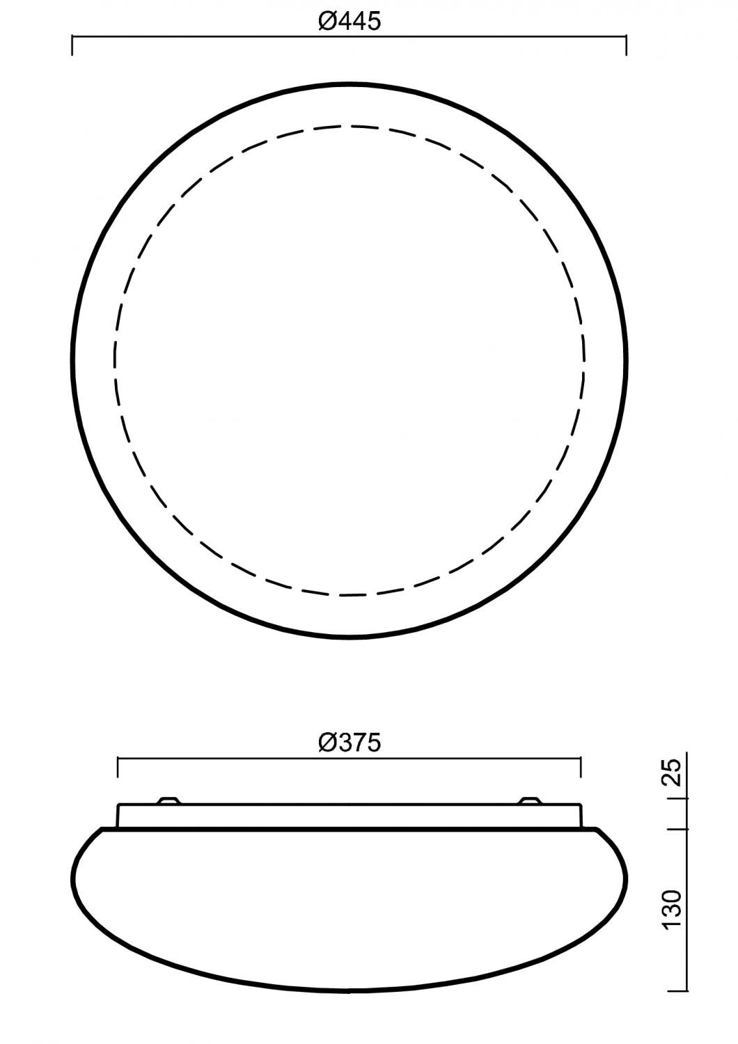 OS ARA67091 ARAKIS 3 stropní/nástěnné skleněné svítidlo bílá IP43 3000 K 33W LED nouzové kombinované 3 h (původní kód OS 67091) - OSMONT (obrázek 4)