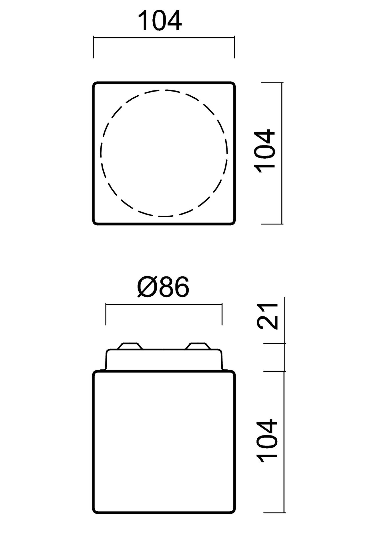 OS APU67095 APUS 1 stropní/nástěnné skleněné svítidlo bílá IP44 3000 K 2W LED (původní kód OS 67095) - OSMONT (obrázek 4)