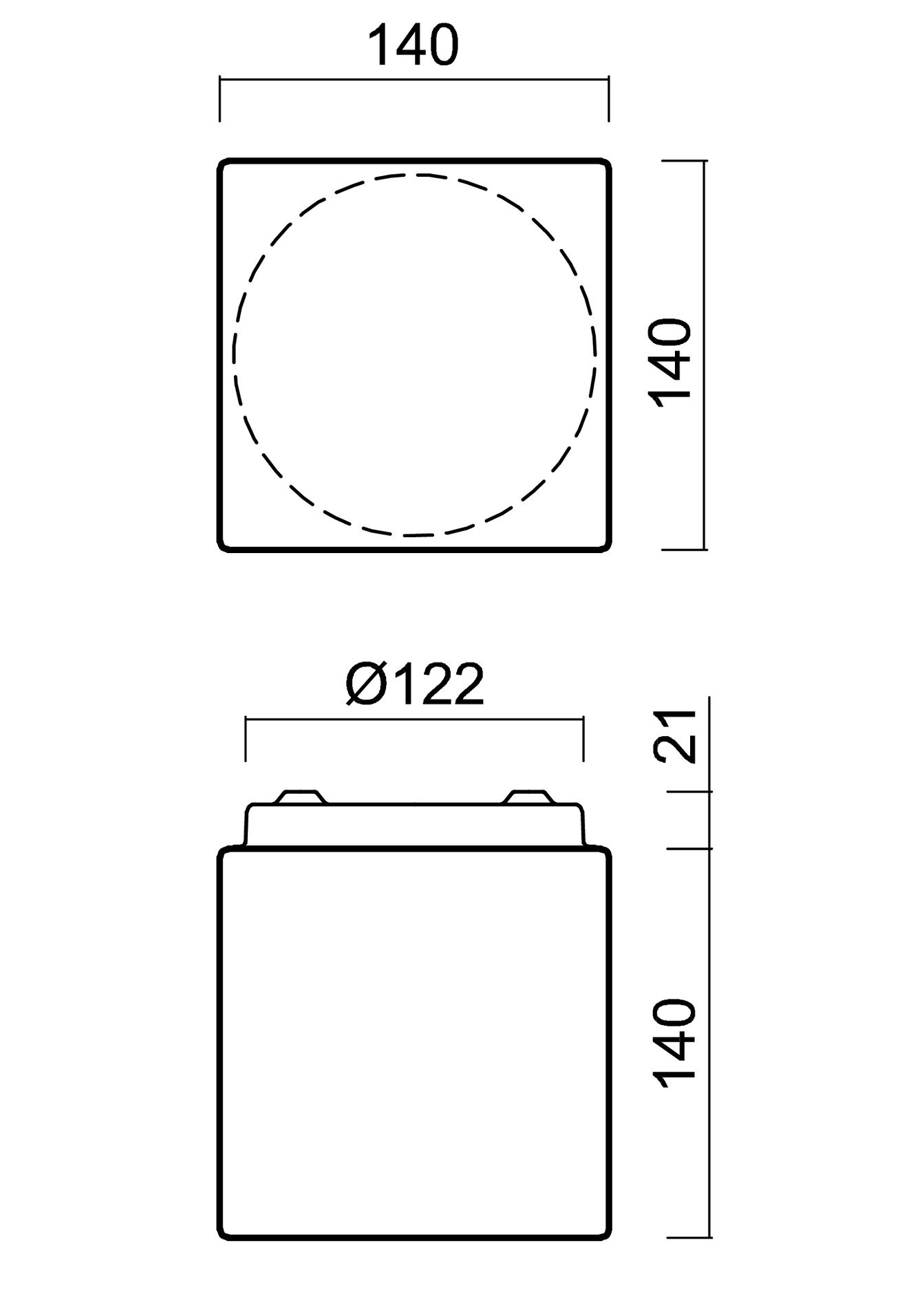 OS APU67596 APUS 2 stropní/nástěnné skleněné svítidlo bílá IP44 4000 K 5W LED - OSMONT (obrázek 4)