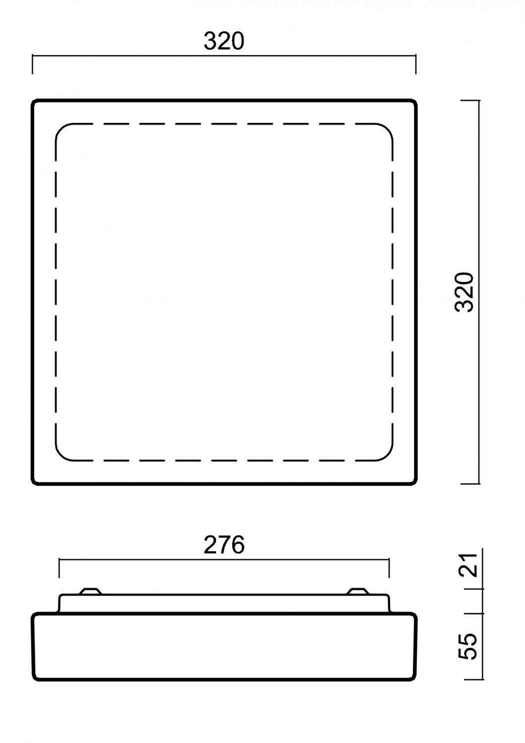 OS LIB59616 LIBRA 1 stropní/nástěnné skleněné svítidlo bílá IP44 4000 K 23W LED nouzové kombinované 3 h - OSMONT (obrázek 4)