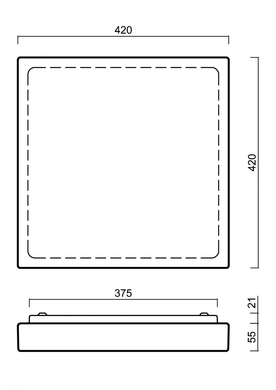 OS LIB59628 LIBRA 2 stropní/nástěnné skleněné svítidlo bílá IP44 4000 K 33W LED nouzové kombinované 3 h (původní kód OS 59628) - OSMONT (obrázek 4)