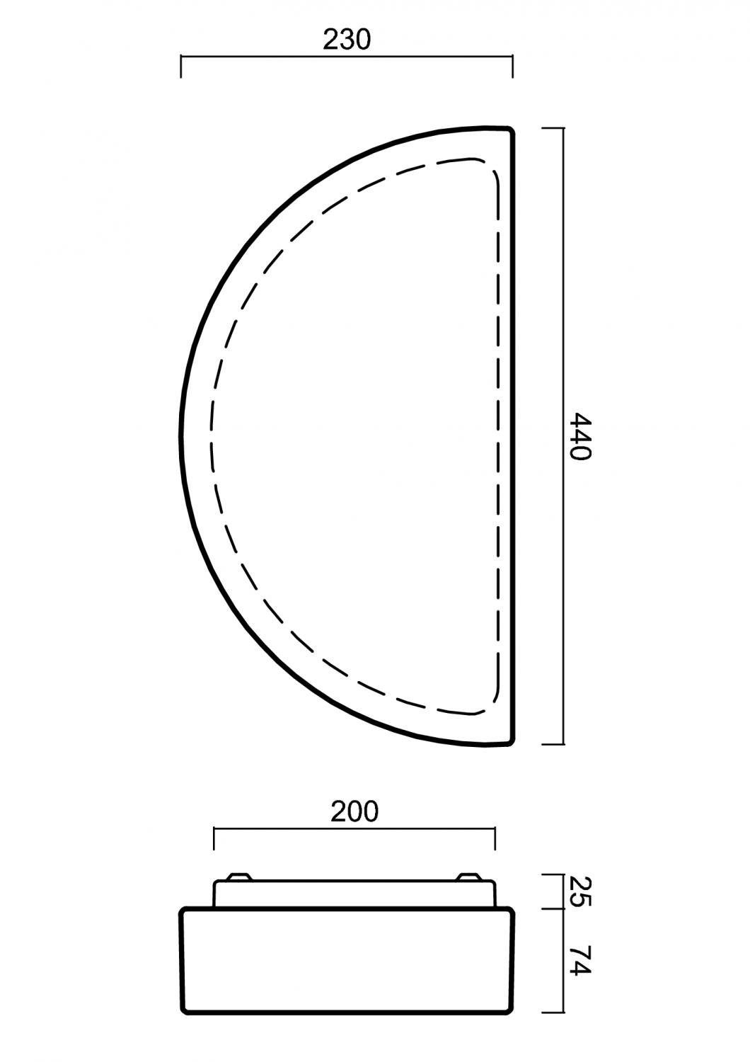 OS NAR48687 NARA 2 nástěnné skleněné svítidlo bílá IP43 4000 K 20W LED nouzové kombinované 3 h (původní kód OS 48687) - OSMONT (obrázek 4)