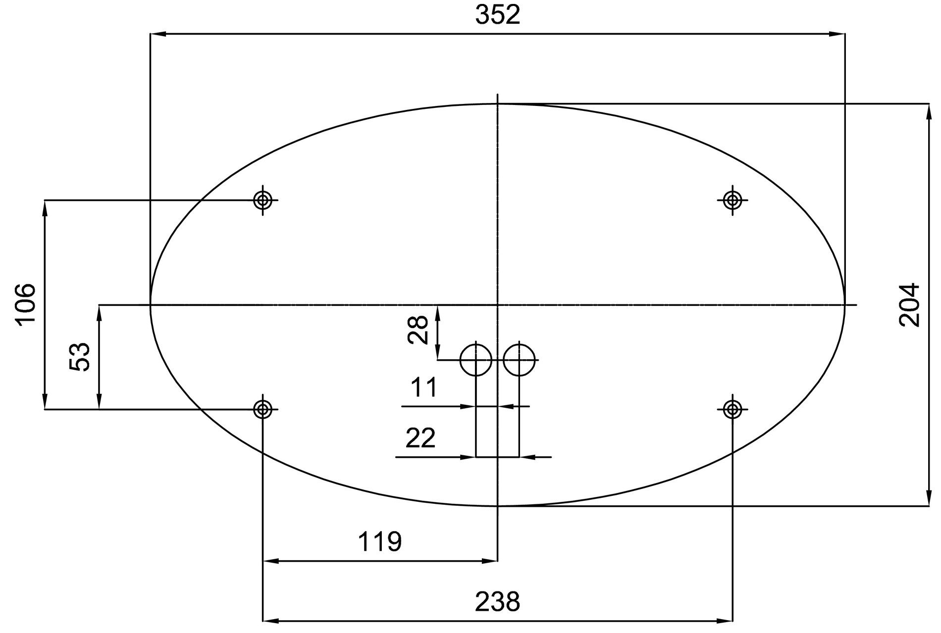 OS GEM48691 GEMINI 1 stropní/nástěnné skleněné svítidlo bílá IP43 4000 K 18W LED HF - OSMONT (obrázek 6)