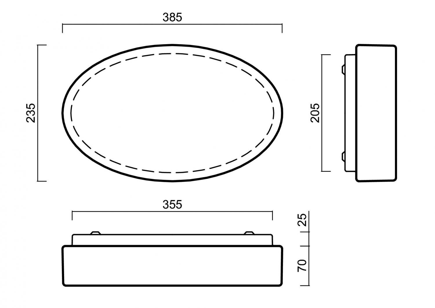 OS GEM48692 GEMINI 1 stropní/nástěnné skleněné svítidlo bílá IP43 4000 K 20W LED nouzové kombinované 3 h (původní kód OS 48692) - OSMONT (obrázek 4)