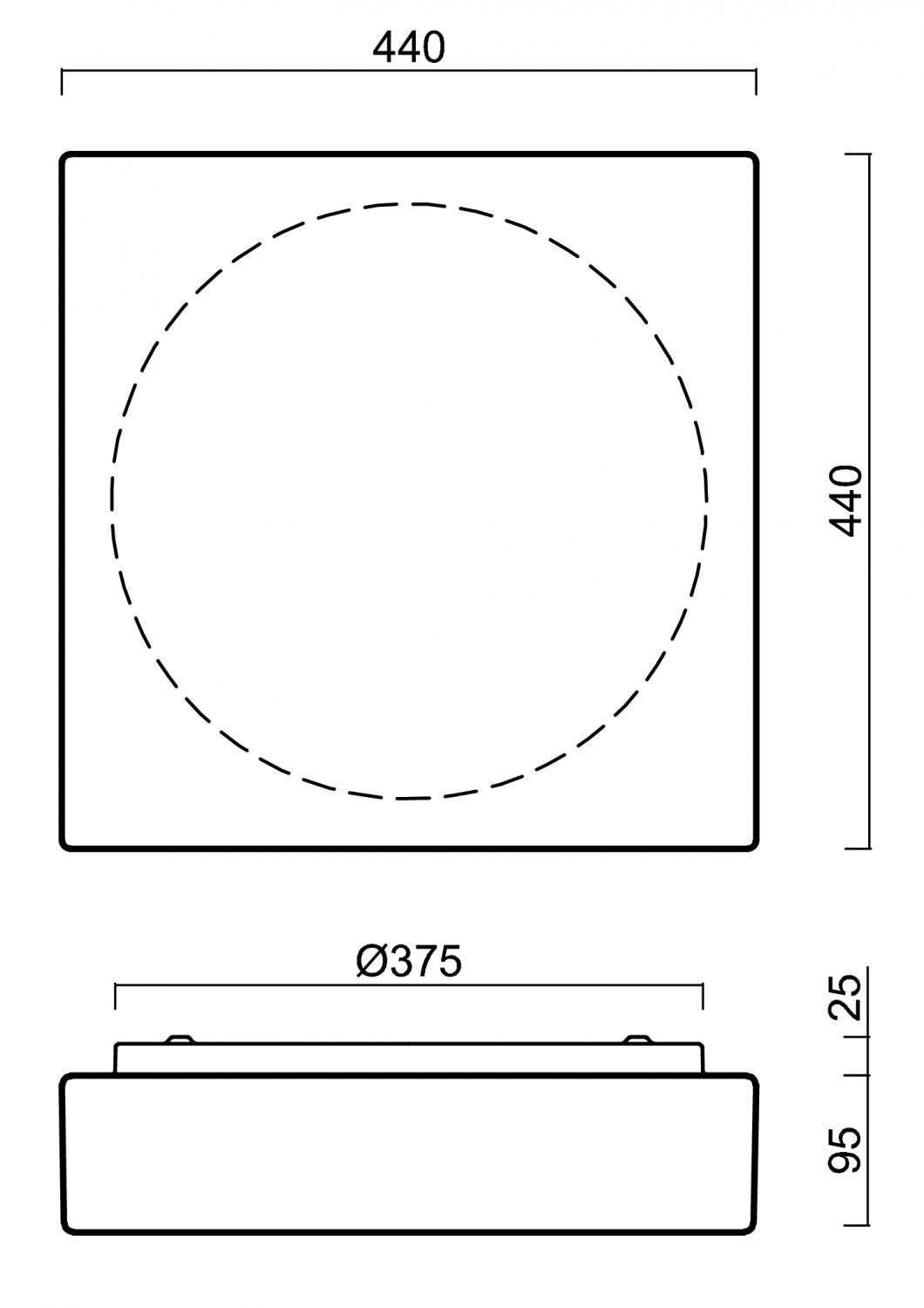 OS LIN51911 LINA 7 stropní/nástěnné skleněné svítidlo bílá IP43 4000 K 33W LED nouzové kombinované 3 h (původní kód OS 51911) - OSMONT (obrázek 4)
