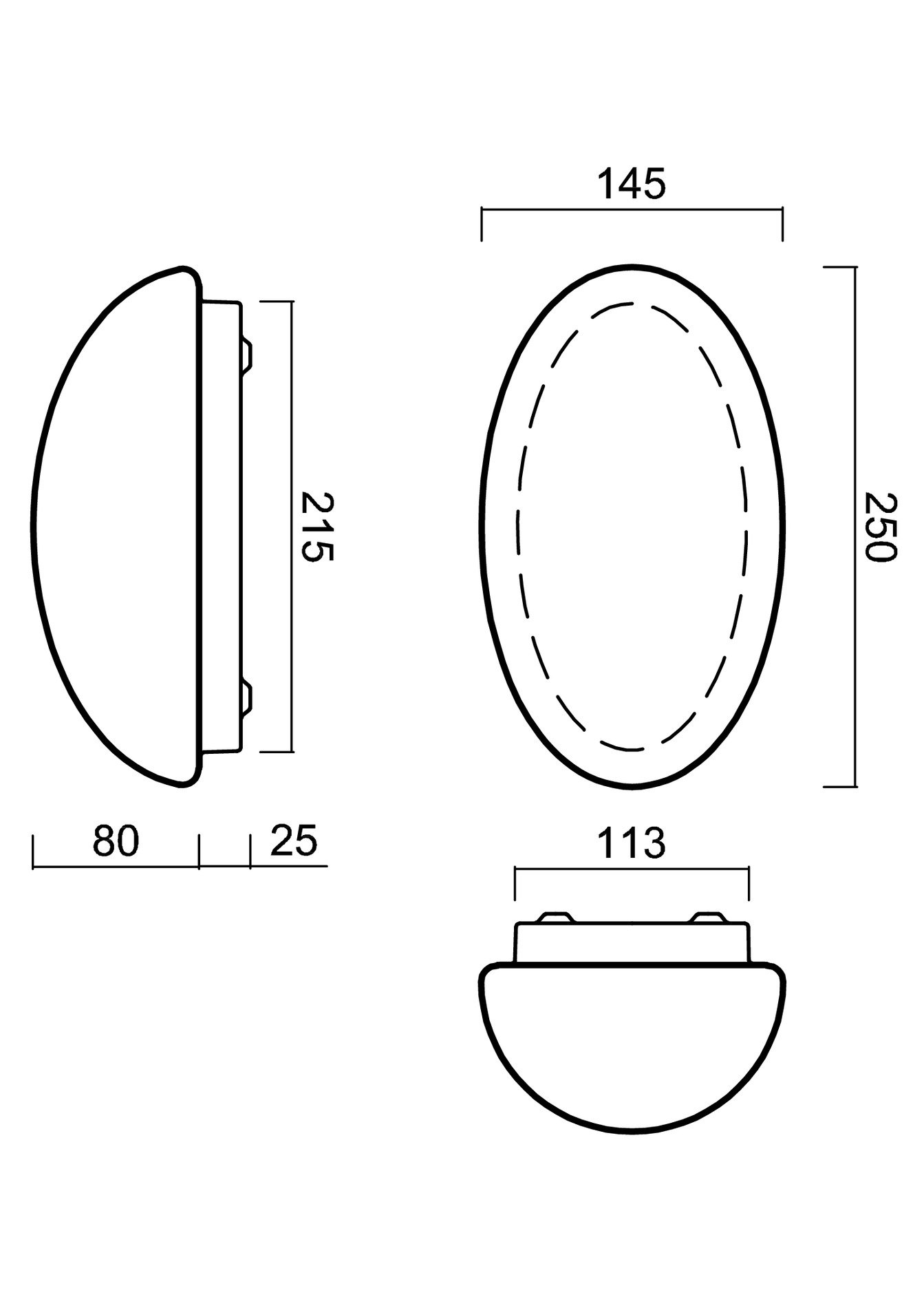 OS ALM59239 ALMA 1 stropní/nástěnné skleněné svítidlo bílá IP41 3000 K 8W LED (původní kód OS 59239) - OSMONT (obrázek 4)