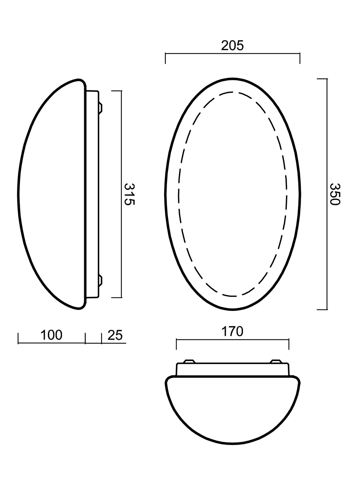 OS ALM59240 ALMA 2 stropní/nástěnné skleněné svítidlo bílá IP41 3000 K 15W LED (původní kód OS 59240) - OSMONT (obrázek 4)