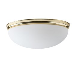 Obrázek pro produkt ALMA D2 stropní/nástěnné skleněné svítidlo mosaz / bílá IP41 2x25W E27 - OSMONT
