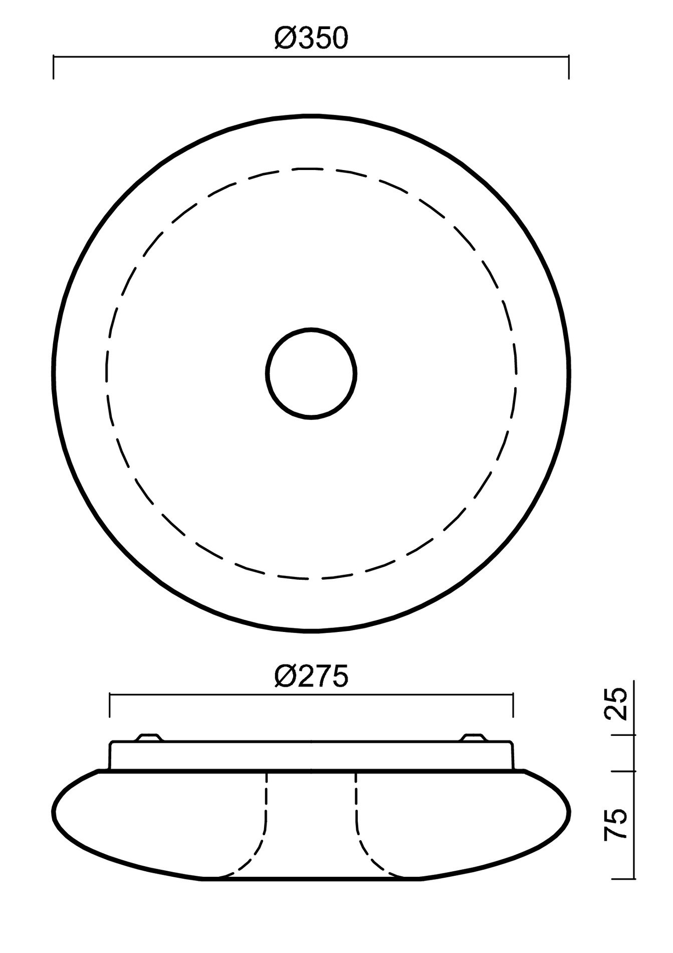 OS SAT59741 SATURN 1 stropní/nástěnné skleněné svítidlo bílá IP20 4000 K 16W LED - OSMONT (obrázek 4)