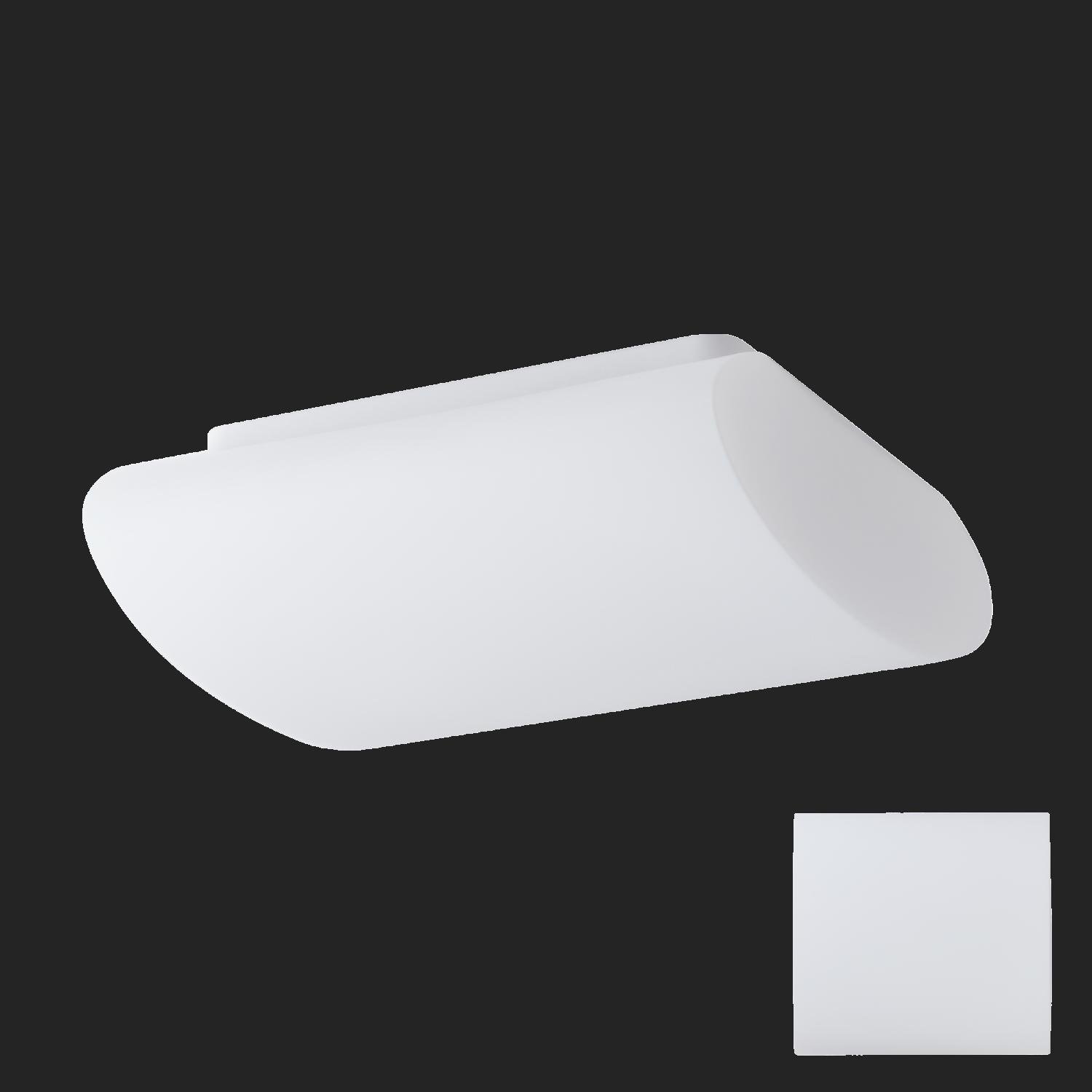 OS ALT59312 ALTAIR 1 stropní/nástěnné skleněné svítidlo bílá IP41 3000 K 20W LED nouzové kombinované 3 h (původní kód OS 59312) - OSMONT