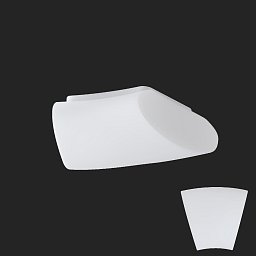 Obrázek pro produkt ALTAIR 2 stropní/nástěnné skleněné svítidlo bílá IP41 4000 K 20W LED - OSMONT