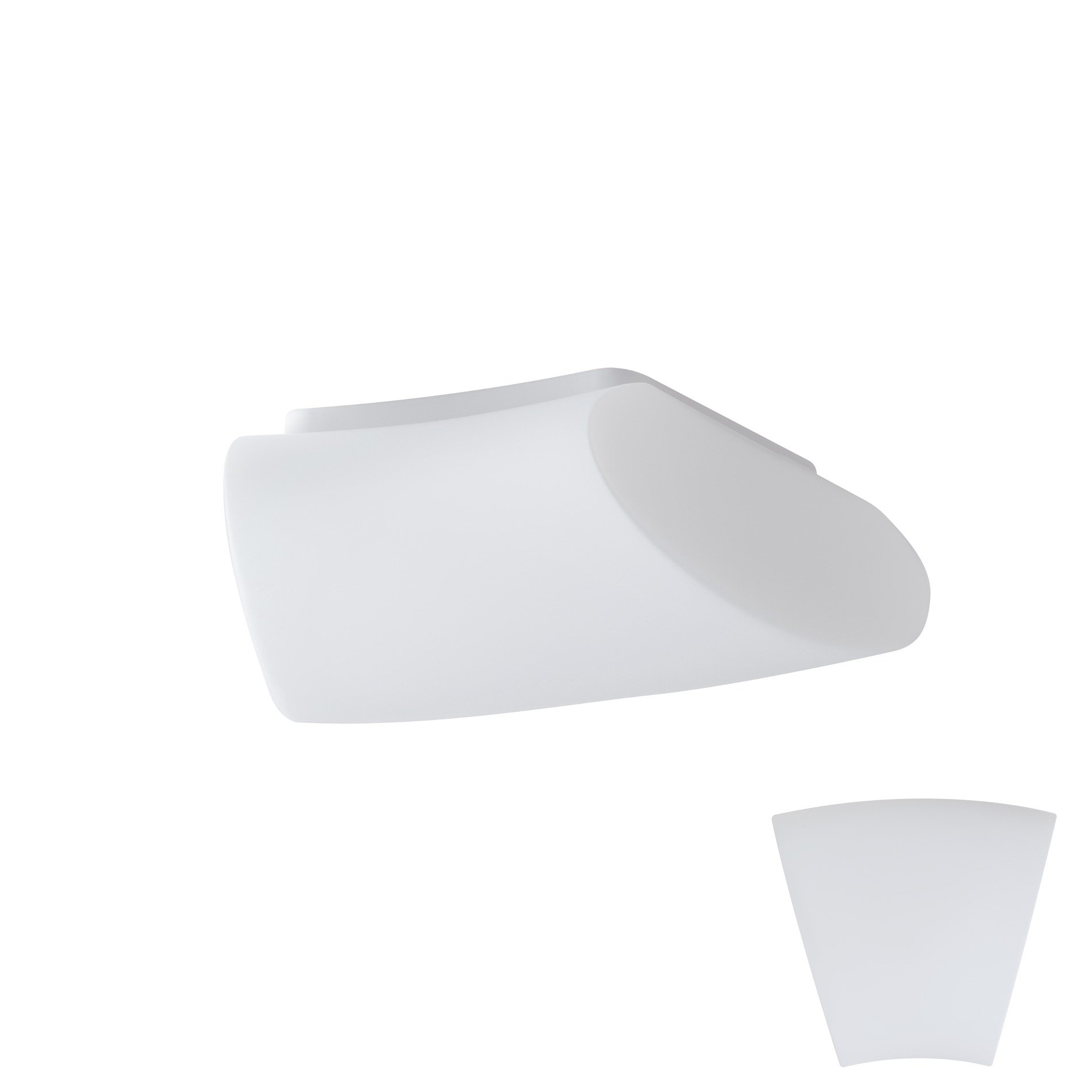 Levně OS ALT44086 ALTAIR 2S stropní/nástěnné skleněné svítidlo bílá IP41 2x25W E27 - OSMONT