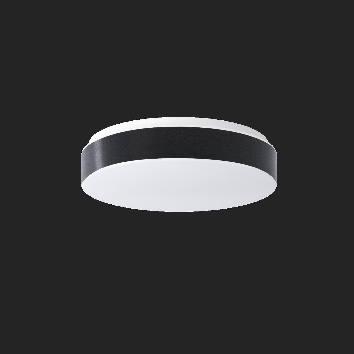 OS DEL69057 DELIA C1 stropní/nástěnné plastové svítidlo bílá / bílo - černá IP54 3000 K 14W LED nouzové kombinované 3 h (původní kód OS 69057) - OSMONT