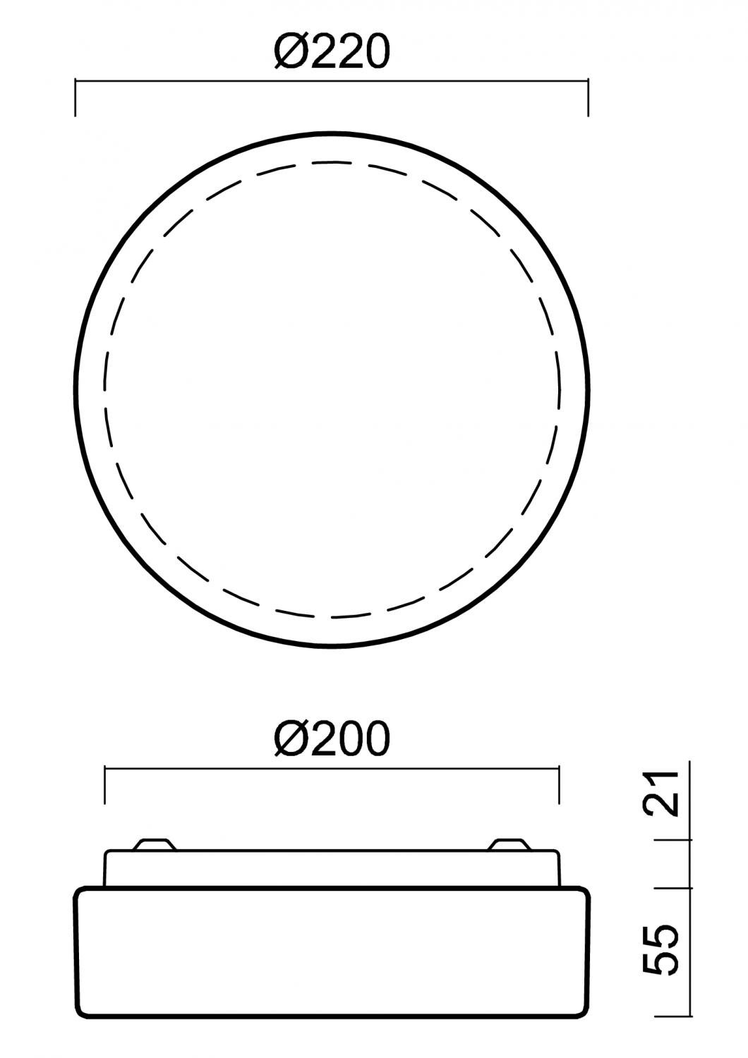 OS DEL69506 DELIA C1A stropní/nástěnné plastové svítidlo bílá / bílo - černá IP54 4000 K 1W LED (původní kód OS 69506) - OSMONT (obrázek 4)