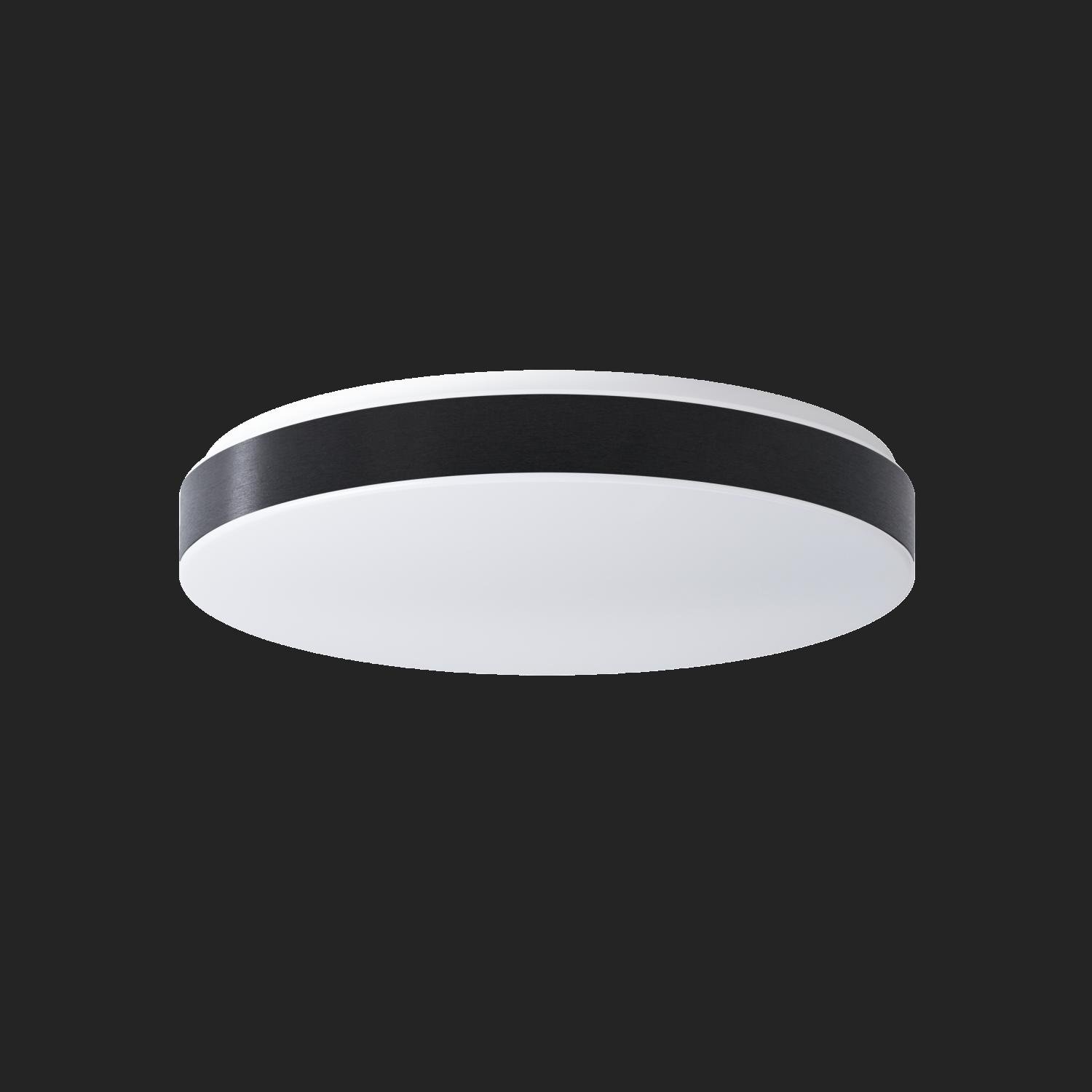OS DEL69046 DELIA C3 stropní/nástěnné plastové svítidlo bílá / bílo - černá IP54 3000 K 33W LED nouzové kombinované 3 h (původní kód OS 69046) - OSMONT